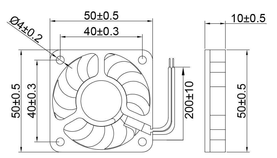 MFD5010D Dimensions